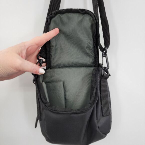 Canon Black Crossbody Small Camera Travel Sightseeing Carrying Case Bag - Picture 11 of 13